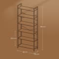 Miniatyrbild 5 av 6: Rootz 6 Level Bookcase - Standing Shelf - Fri -stående hyllan - Stålram - Vintage Style - 80cm x 30 cm x 186 cm