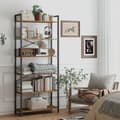 Miniatyrbild 6 av 6: Rootz 6 Level Bookcase - Standing Shelf - Fri -stående hyllan - Stålram - Vintage Style - 80cm x 30 cm x 186 cm