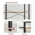 Miniatyrbild 5 av 10: Rootz 6 Level Bookcase - Bookhelf - Lagringshylla - Hållbar träflisbräda och stål - 30 x 80 x 186 cm - Brun- Svart
