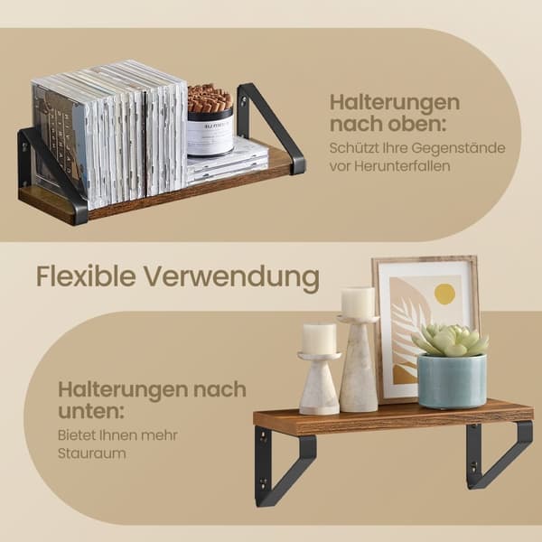 Rootz 3 Set Wall Shelf - Floating Shelf - Trähyllor - Rymdbesparande design - Storlekar: 30/35/40 x 12 x 11 cm