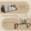 Miniatyrbild 4 av 6: Rootz 3 Set Wall Shelf - Floating Shelf - Trähyllor - Rymdbesparande design - Storlekar: 30/35/40 x 12 x 11 cm