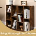 Pikkukuva 2 / 5: Rootz BookCoby - Kirjakaappi - Kirjahylly - 5 -tason hylly - Vintage Brown - Stability & Tipping Protection - 50x24x80cm