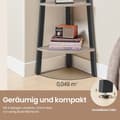 Pikkukuva 3 / 5: Rootz Corner Hylly Bookshelf - kapellihylly - 4 tasoa - puinen lastu - avaruussäästäjä - 34 x 34 x 125 cm
