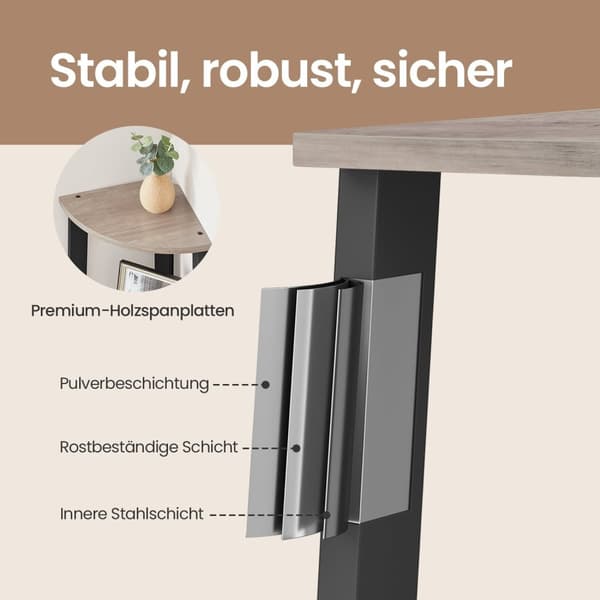 Rootz Corner Hylly Bookshelf - kapellihylly - 4 tasoa - puinen lastu - avaruussäästäjä - 34 x 34 x 125 cm