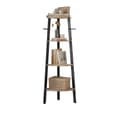 Pikkukuva 1 / 5: Rootz Corner Hylly Bookshelf - kapellihylly - 4 tasoa - puinen lastu - avaruussäästäjä - 34 x 34 x 125 cm