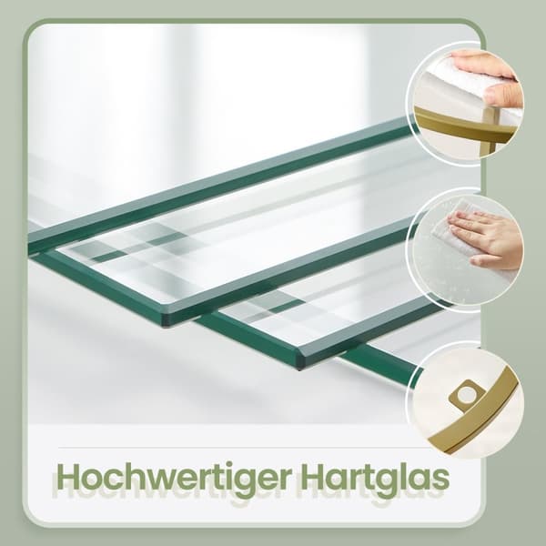 Rootz Corner Shelf Bookhelf - Display Unit - Glass & Metal Shelving - Space -Saving - 28 x 28 x 158 cm