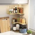Miniatyrbillede 3 af 5: Rootz L -formet hjørnehylde 2 sæt - væg hylde - display hylder - sparer plads - 40 cm x 29 cm x 14 cm