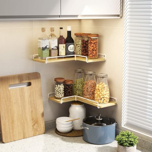 Rootz L -formet hjørnehylde 2 sæt - væg hylde - display hylder - sparer plads - 40 cm x 29 cm x 14 cm