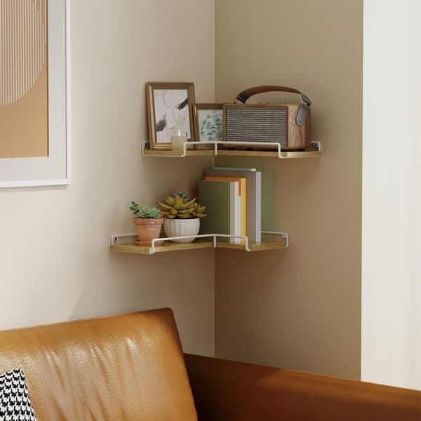 Rootz L -formet hjørnehylde 2 sæt - væg hylde - display hylder - sparer plads - 40 cm x 29 cm x 14 cm