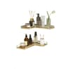 Miniatyrbillede 1 af 5: Rootz L -formet hjørnehylde 2 sæt - væg hylde - display hylder - sparer plads - 40 cm x 29 cm x 14 cm