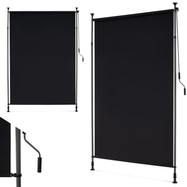 Vertikal persienne, 150x220-310 cm, Sort