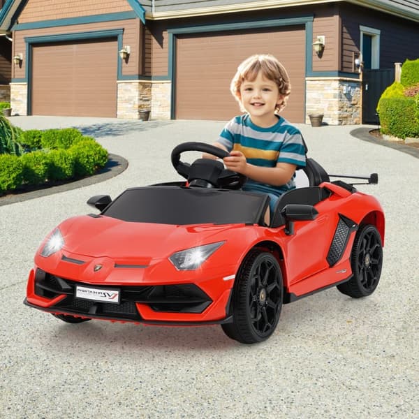 Elektrisk legetøjsbil, Lamborghini 12V, 107x64x46 cm, hvid