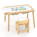 Miniatyrbillede 1 af 8: Bord og Stol Sæt, 90x55x43/51 cm, Naturfarvet