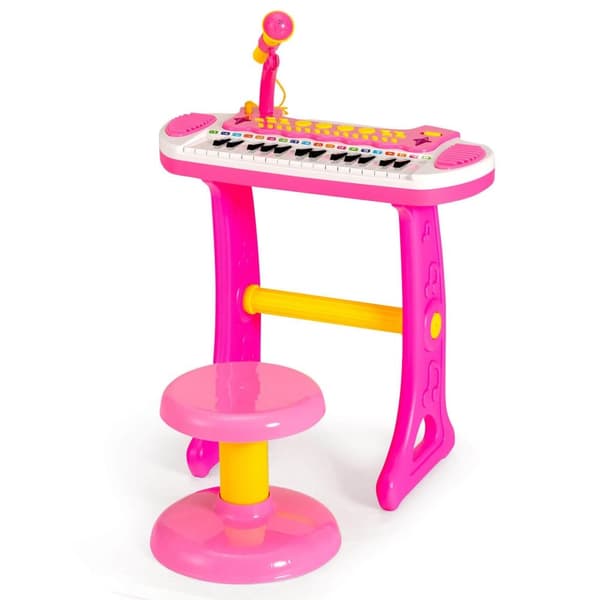 Børneklaver legetøj, 18x9x18 tommer, Pink