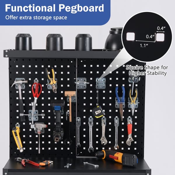 Arbejdsbord, 81x41 cm, Sort
