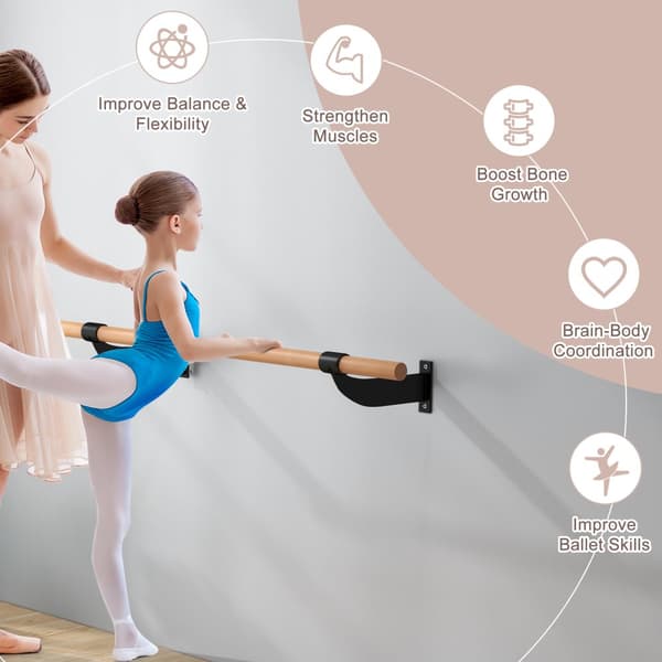 Balletstang, 47,5x6x12 tommer, Sort