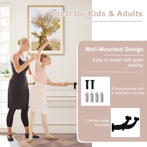 Balletstang, 47,5x6x12 tommer, Sort