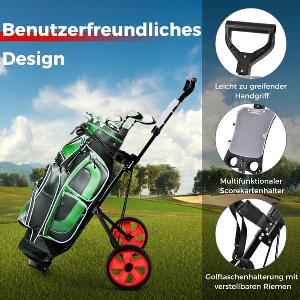 Golf Trolley, 55x25x44.5 tuumaa, Punainen
