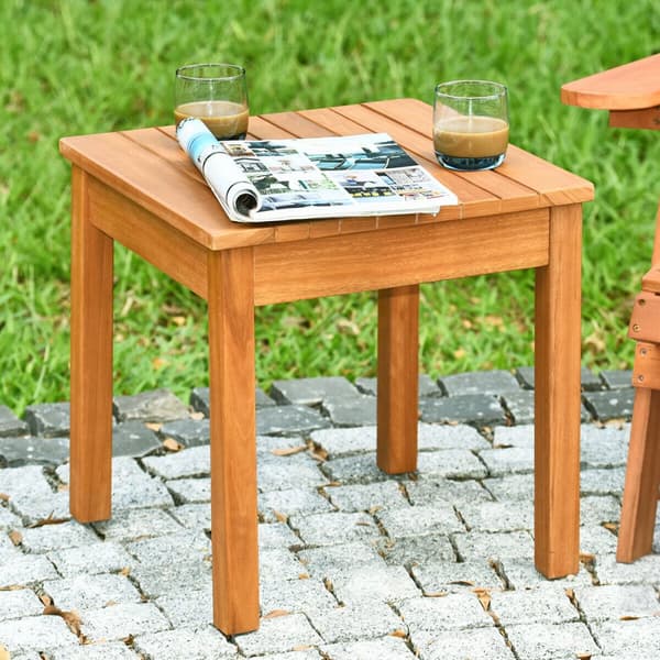 Terrasse Kaffebord, 18x18x16 tommer, Sort