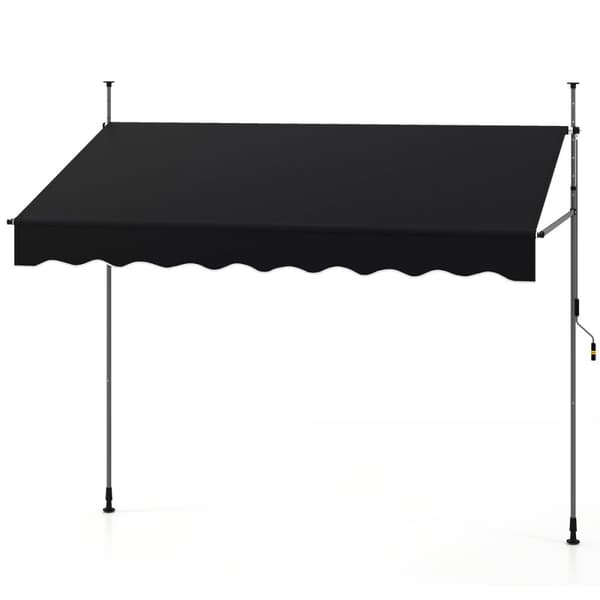 Udtrækkelig markise, 400x120x210 cm, Sort