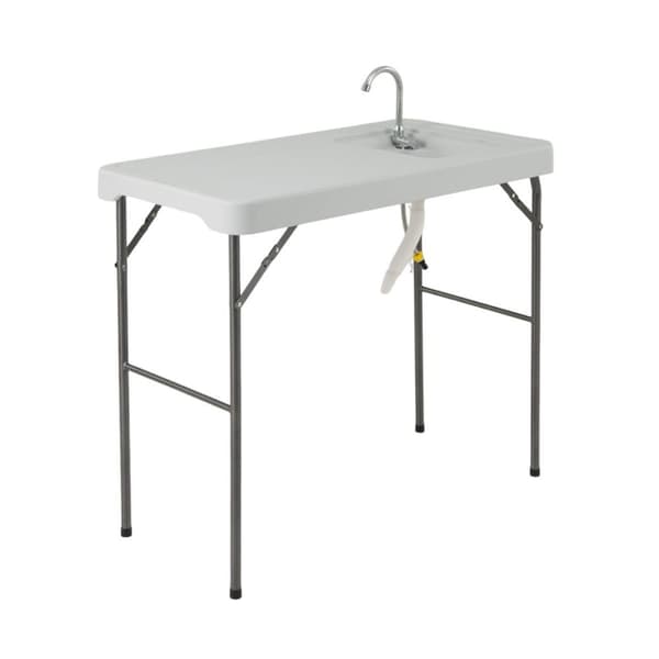 Sammenklappeligt Fiskerensningbord, 108x58x93 cm, Hvid