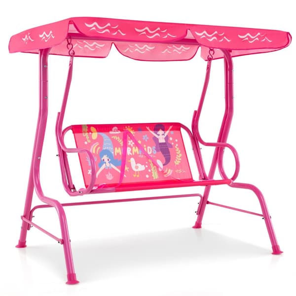 Børns terrassegynge, 44x28x43.5 tommer, Pink