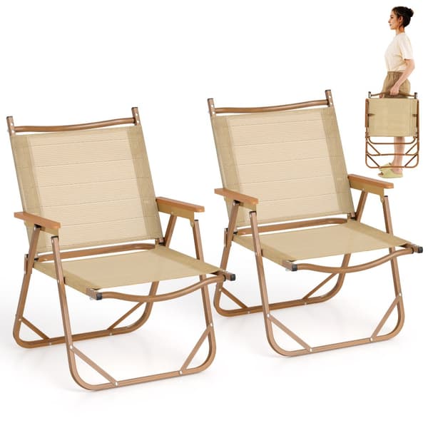 Taitettavat retkituolit, 64x53x78 cm, Beige