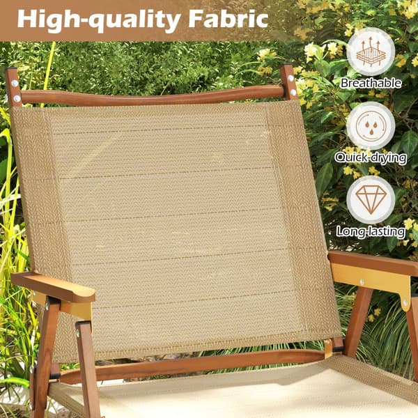 Taitettavat retkituolit, 64x53x78 cm, Beige