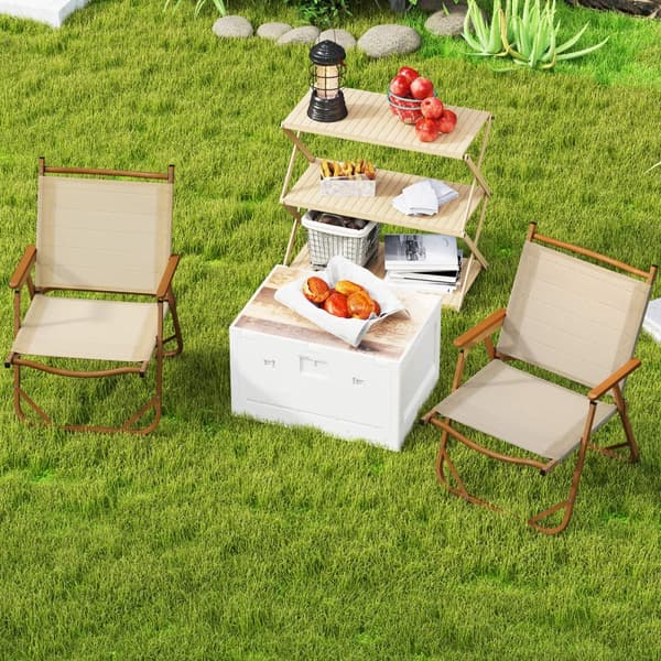 Taitettavat retkituolit, 64x53x78 cm, Beige