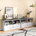 Miniatyrbillede 3 af 8: Legetøjsopbevaringsorganisator, 48x13x24,5 tommer, Hvid Sort