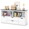 Miniatyrbillede 4 af 8: Legetøjsopbevaringsorganisator, 48x13x24,5 tommer, Hvid Sort