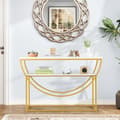 Miniatyrbillede 3 af 8: Konsolbord, 120x30x80.5 cm, Hvid Guld