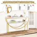 Miniatyrbillede 5 af 8: Konsolbord, 120x30x80.5 cm, Hvid Guld