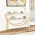 Miniatyrbillede 6 af 8: Konsolbord, 120x30x80.5 cm, Hvid Guld