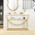 Miniatyrbillede 2 af 8: Konsolbord, 120x30x80.5 cm, Hvid Guld