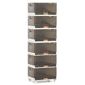 Miniatyrbillede 1 af 2: Skoopbevaring, 37,5x27,5x121 cm, Brun Hvid