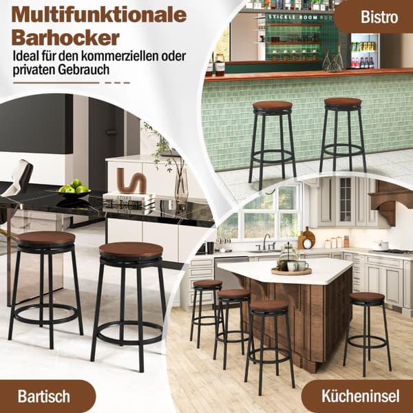 Barstolar Set, 36x36x74/61 cm, Brun