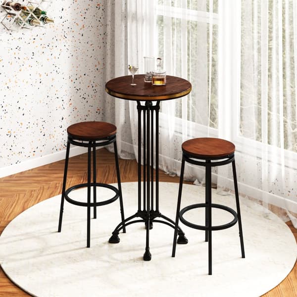 Barstolar Set, 36x36x74/61 cm, Brun