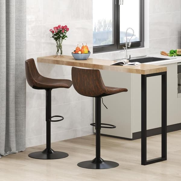 Barstolar, 47,5x43x83-105 cm, Brun
