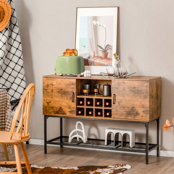 Køkken Buffet Skænk, 122x41x85 cm, Rustikt Brun