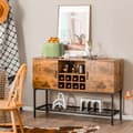 Miniatyrbillede 7 af 8: Køkken Buffet Skænk, 122x41x85 cm, Rustikt Brun