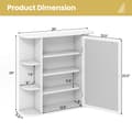 Miniatyrbillede 5 af 8: Badeværelsesskab med opbevaring, 26x6.5x25 tommer, hvid