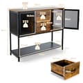 Miniatyrbillede 4 af 8: Buffet Sideboard, 100x35x85 cm, Rustikt Brun og Sort