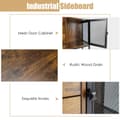 Miniatyrbillede 5 af 8: Buffet Sideboard, 100x35x85 cm, Rustikt Brun og Sort