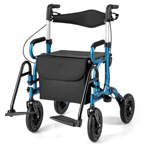 Hopfällbar Rollator, Marinblå