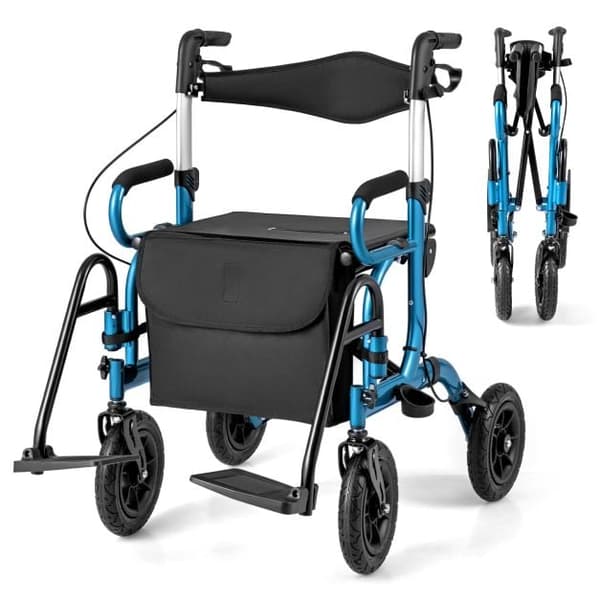 Hopfällbar Rollator, Marinblå