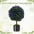 Miniatyrbillede 4 af 8: Kunstige Topiary Træer, 55 cm, Grøn og Lilla