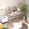 Miniatyrbillede 3 af 8: Børns Skrivebord, 80x50x88-110 cm, Lyserød