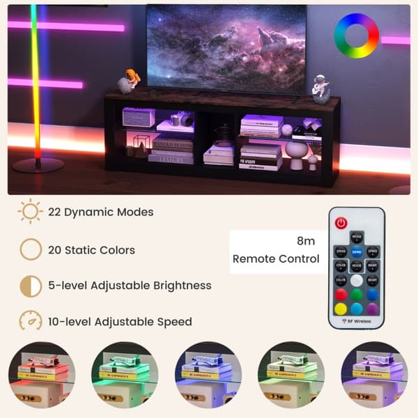 TV-bänk, 140x35x47 cm, Brun
