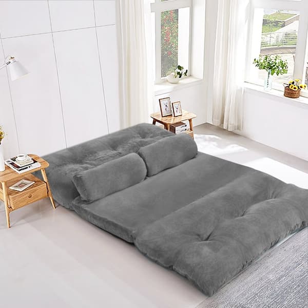 Foldbar Gulvsofa, 180x156x18 cm, Grå